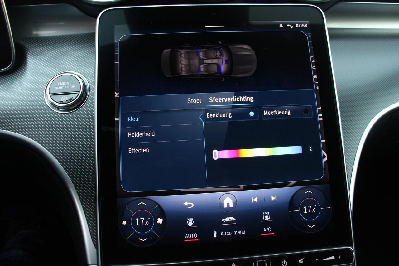 Mercedes-Benz C-KLASSE 200 AMG Line Night Pakket/Navi/Camera/Burmester/Sfeerverlichting/Mbux/H-leder/19Inch