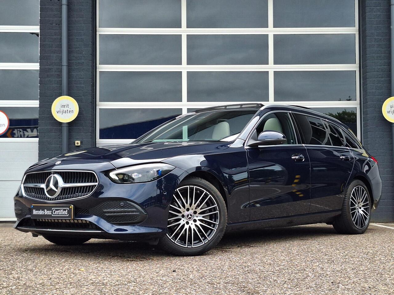 Mercedes-Benz C-KLASSE Estate 200 | Beige leder | Panoramadak | Trekhaak | Memorystoelen Verwarmd | 360° Camera | Sfeerverlichting