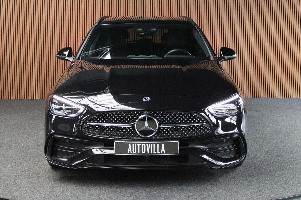 Mercedes-Benz C-KLASSE Estate 180 AMG Line Navi Leer Camera Nightpack PTS Ambient Elekt. achterklep Trekhaak elektr. PTS LM velgen BTW auto!