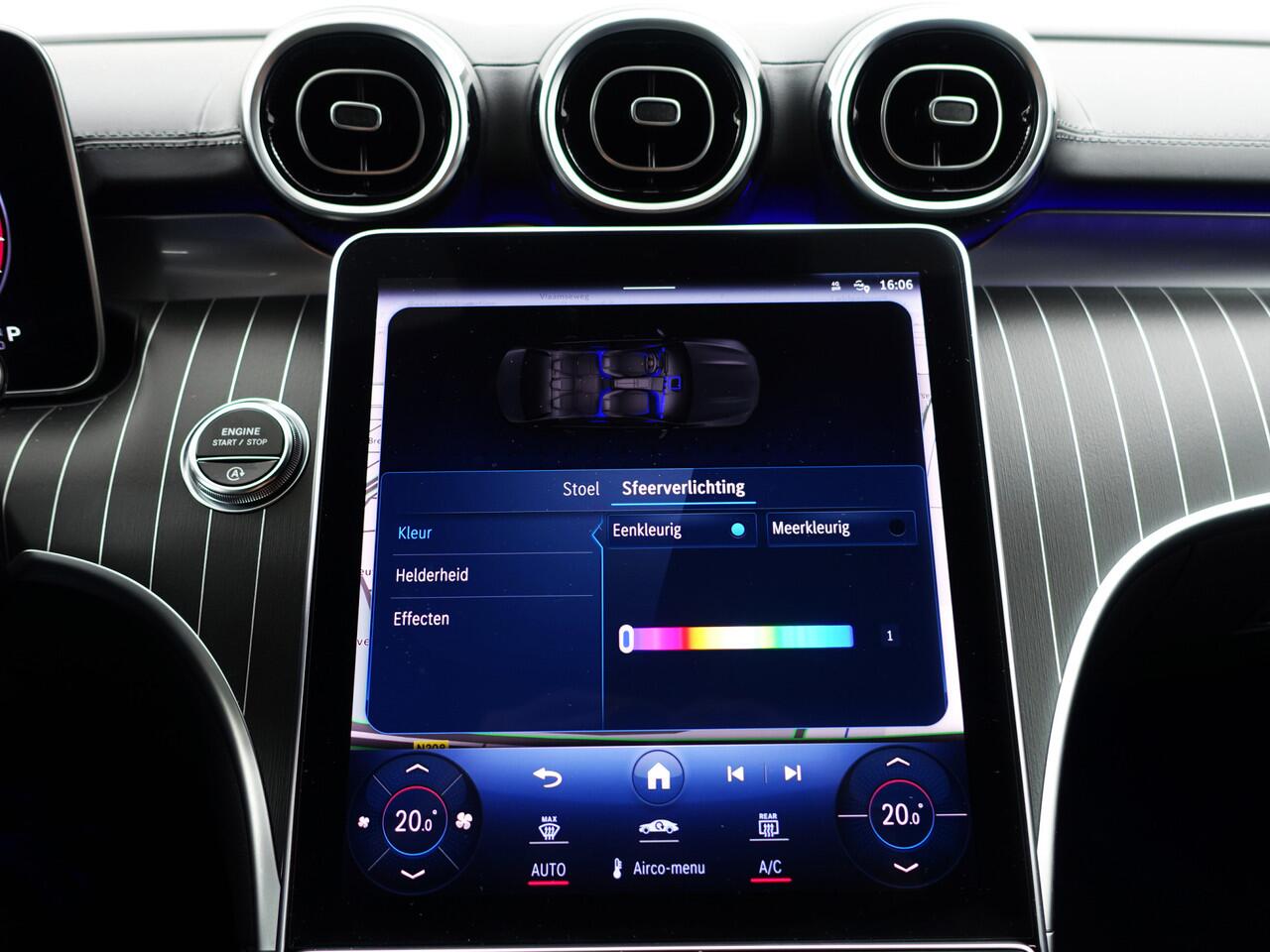 Mercedes-Benz C-KLASSE 200 AMG Night Edition Aut- Panoramadak, Burmester, Sfeerverlichting, Xenon Led, Stuur/Stoelverwarming, Lane Assist