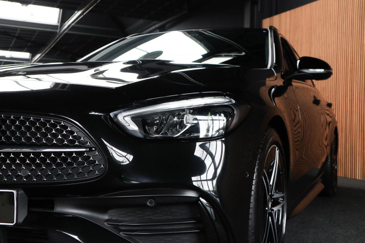 Mercedes-Benz C-KLASSE Estate 180 AMG Line Navi Leer Camera Nightpack PTS Ambient Elekt. achterklep PTS LM velgen BTW auto!