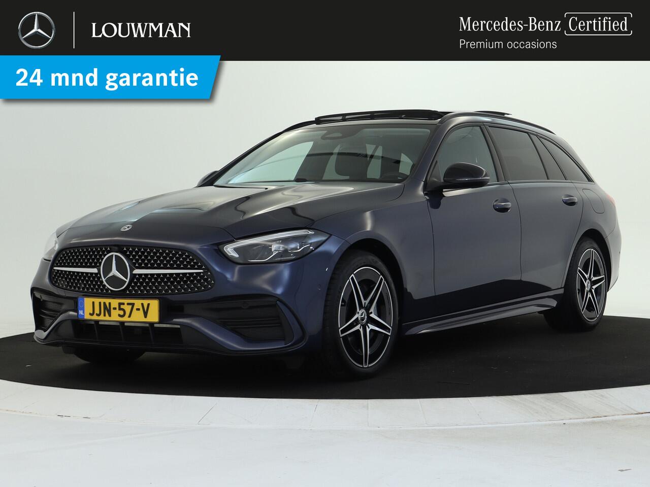Mercedes-Benz C-KLASSE Estate 300 e Plug-In Hybride AMG Nightpakket | Trekhaak | Panoramadak | Memory | Stuur en Stoelverwarming | Dode Hoek Ass | Car Play | Inclusief 24 maanden Mercedes-Benz Certified garantie voor Europa.
