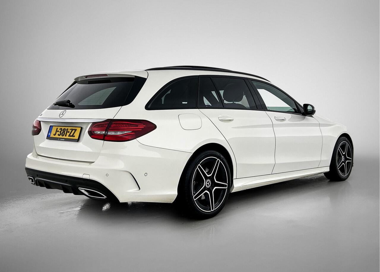 Mercedes-Benz C-KLASSE Estate 180 Business Solution AMG AMG Line | Night Pakket | Panorama Schuif-Kanteldak | Parkeerpakket met 360°-camera | Sfeerverlichting. Inclusief 24 maanden Mercedes-Benz Certified garantie voor Europa.