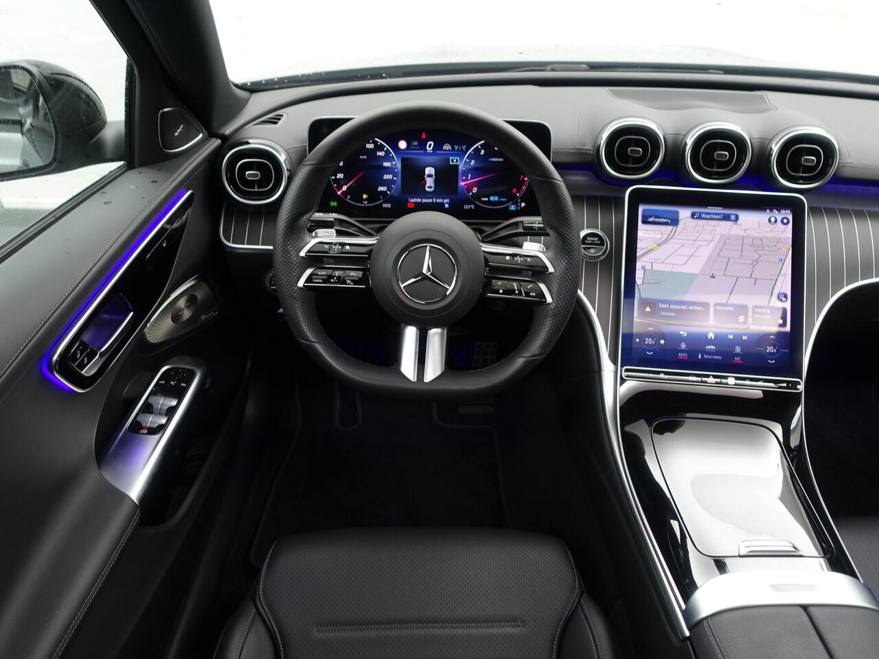 Mercedes-Benz C-KLASSE 200 AMG Night Edition Aut- Panoramadak, Burmester, Sfeerverlichting, Xenon Led, Stuur/Stoelverwarming, Lane Assist