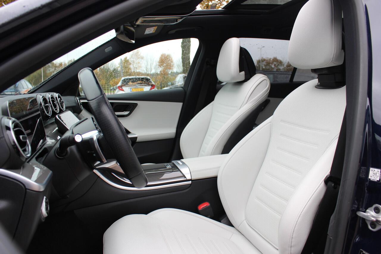 Mercedes-Benz C-KLASSE Estate 300 e AMG Line / Panoramadak / Camera / Ivoor Leder / LED / 18'' / CarPlay / DAB / Stoelverwarming / Cruise Control