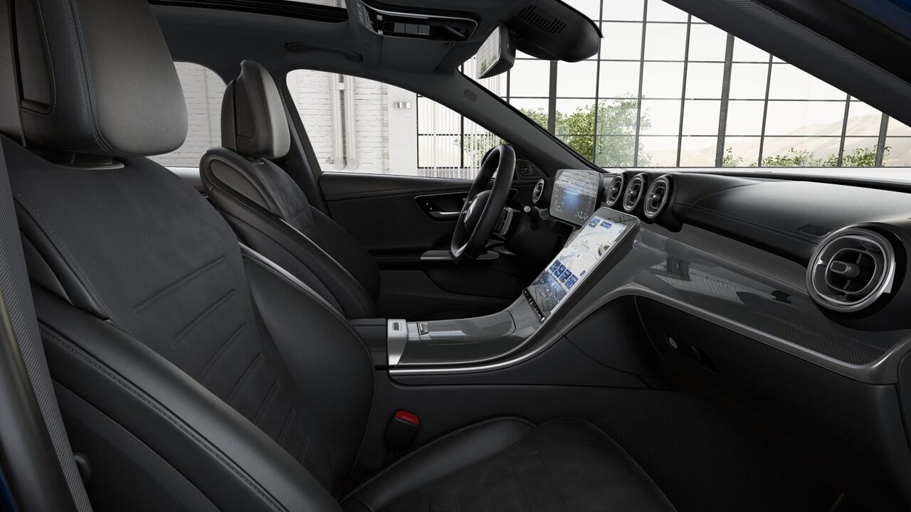 Mercedes-Benz C-KLASSE Estate 300 e Business Solution AMG | Trekhaak | Nightpakket | AMG Line Premium Plus | 360°-camera | Head-up display | Antidiefstalpakket GUARD 360° Plus | KEYLESS GO-comfortpakket | Burmester® 3D sound system |