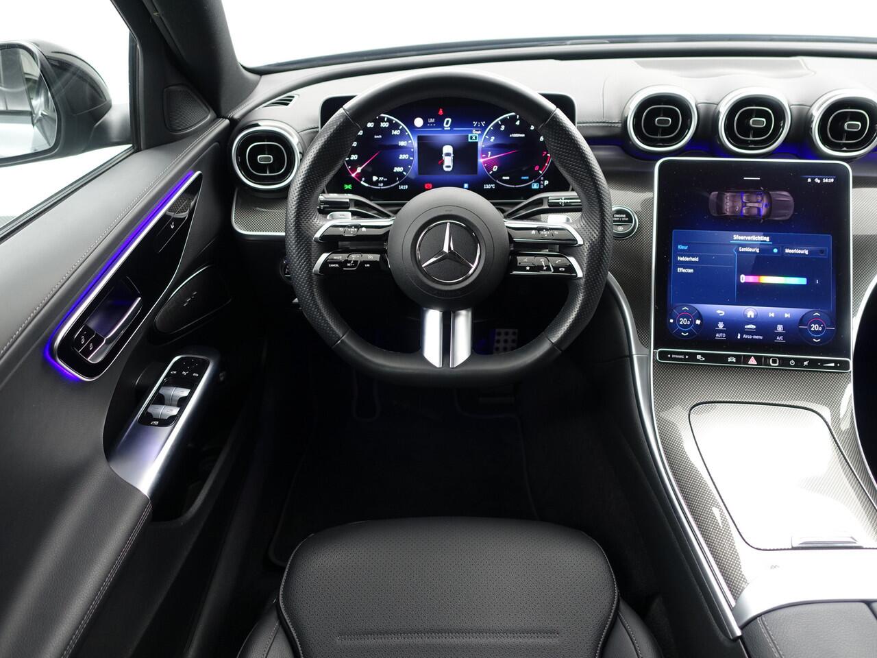 Mercedes-Benz C-KLASSE 180 AMG Performance Aut- Panoramadak, Laser Led, Sfeerverlichting, Concavers, Aero Kit, Spoor Assist