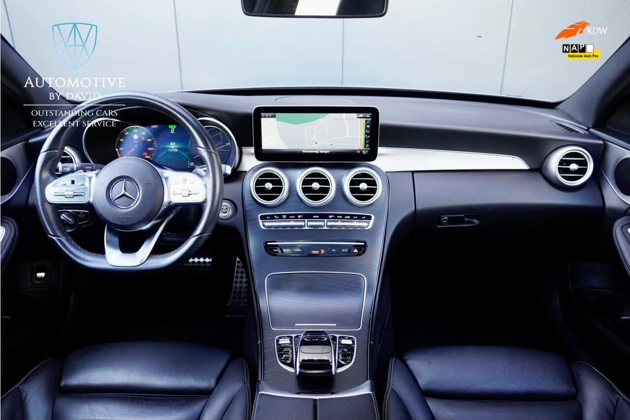 Mercedes-Benz C-KLASSE Estate C200 AMG LINE 184 pk BUS. SOLUTION AUTOMAAT / PANORAMADAK / MATRIX LED / LEDER / ACHTERUITRIJCAMERA / DIGI COCKPIT / NL AUTO / BTW AUTO / APPLE CARPLAY / SFEERVERLICHTING