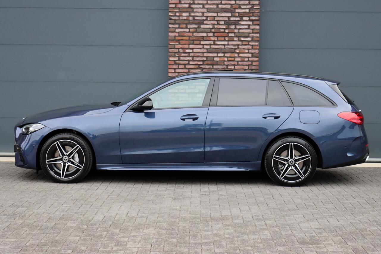 Mercedes-Benz C-KLASSE Estate 300 e AMG Line | Distronic | Memory | Panoramadak | Camera | Trekhaak | High Perf. LED | Nightpakket | Sfeerverlichting Premium | Stoelverwarming | Dodehoekassistent |