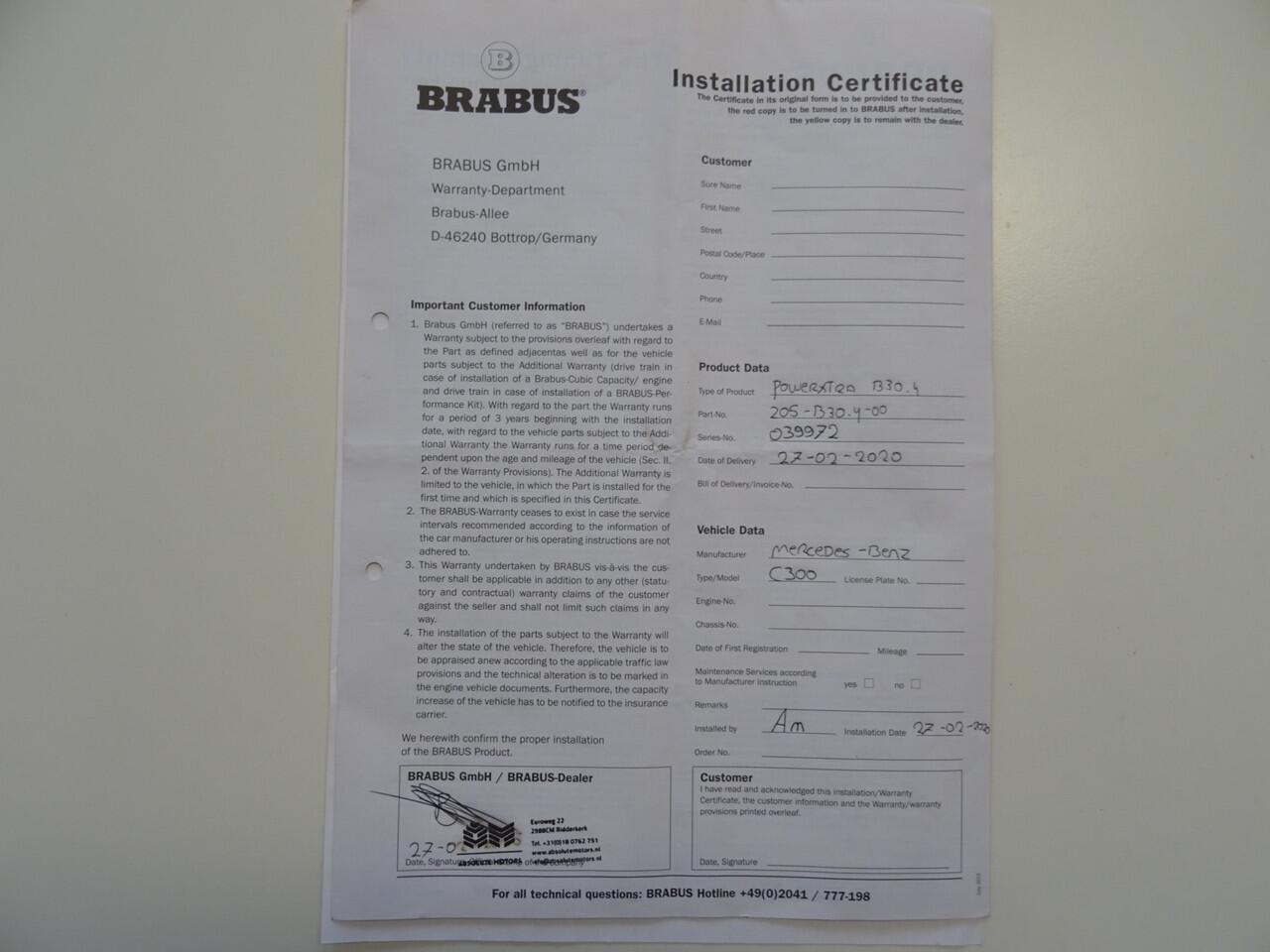 Mercedes-Benz C-KLASSE 300 Premium Plus Pack * BRABUS * BURMESTER !!