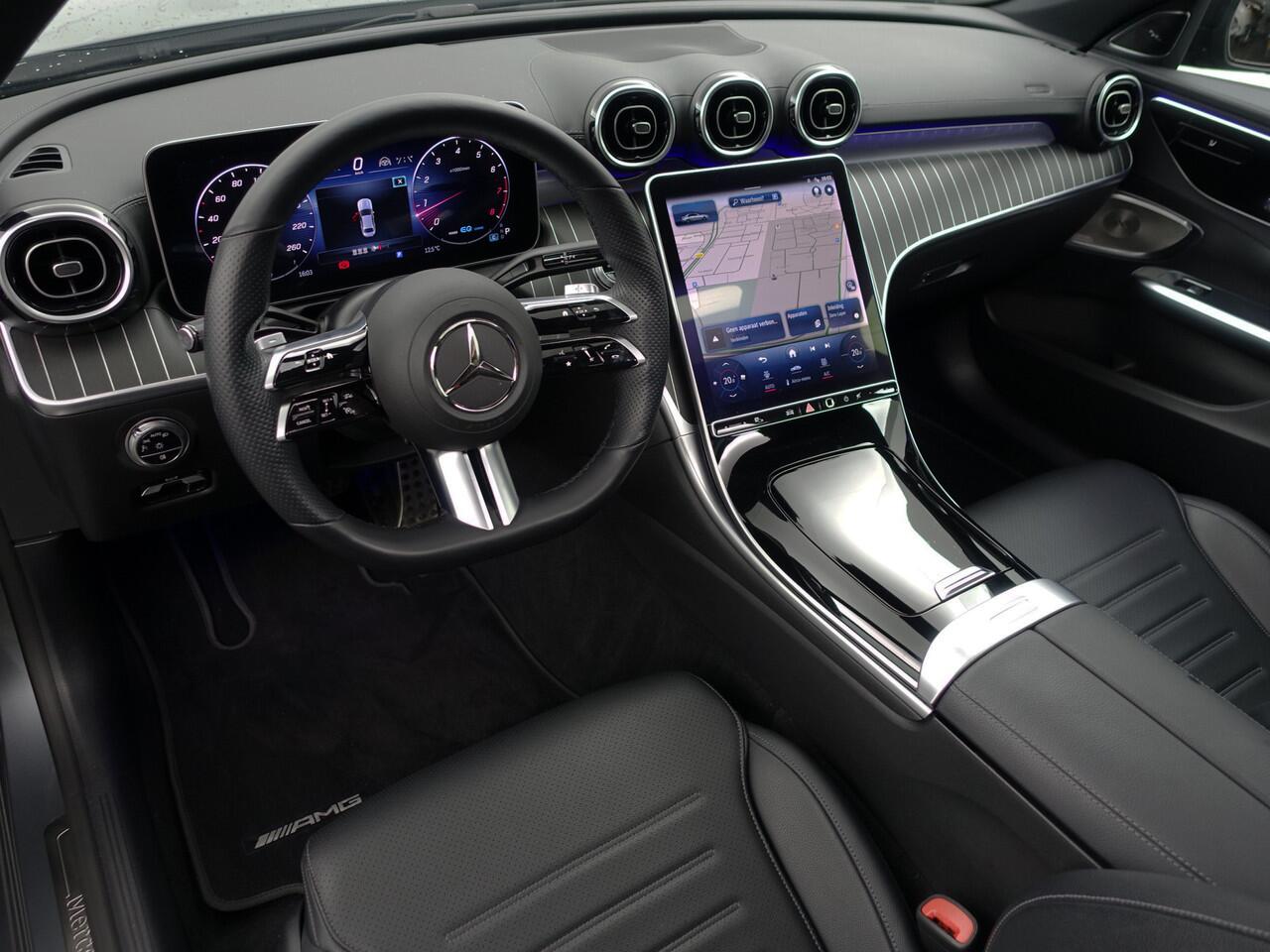 Mercedes-Benz C-KLASSE 200 AMG Night Edition Aut- Panoramadak, Burmester, Sfeerverlichting, Xenon Led, Stuur/Stoelverwarming, Lane Assist