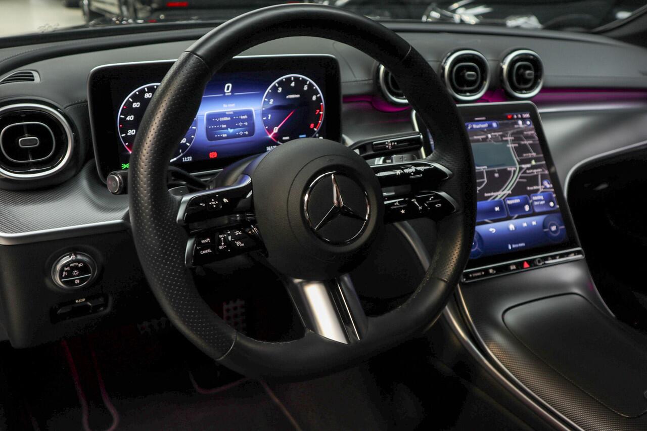 Mercedes-Benz C-KLASSE Estate 180 AMG Line Navi Leer Camera Nightpack PTS Ambient Elekt. achterklep PTS LM velgen BTW auto!