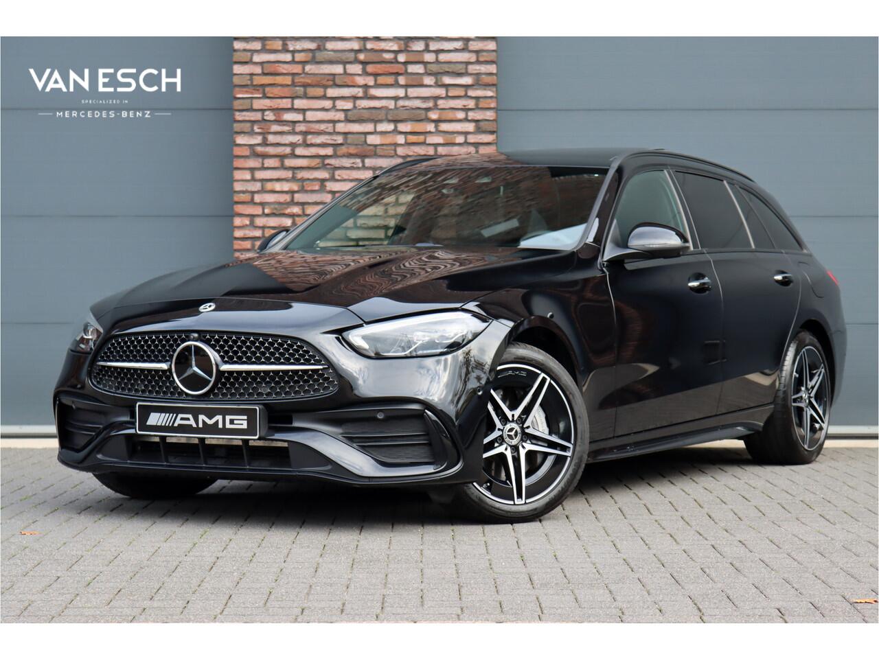 Mercedes-Benz C-KLASSE Estate 300 e AMG Line Aut9 | Distronic | Trekhaak | Panoramadak | Verwarmd Stuurwiel | Keyless Go | Surround Camera | High Perf. LED |