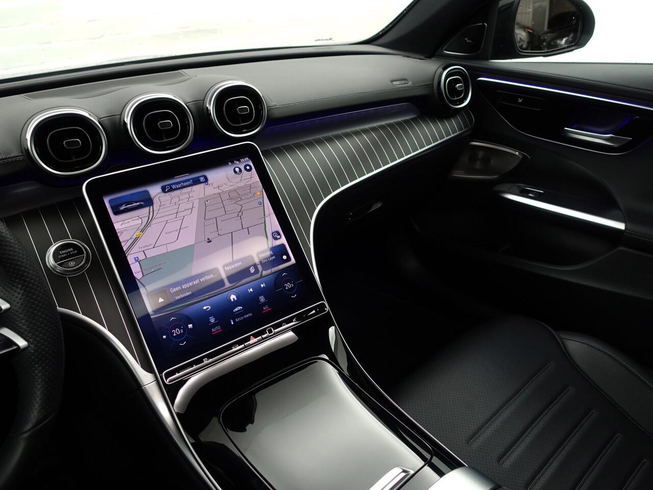 Mercedes-Benz C-KLASSE 200 AMG Night Edition Aut- Panoramadak, Burmester, Sfeerverlichting, Xenon Led, Stuur/Stoelverwarming, Lane Assist