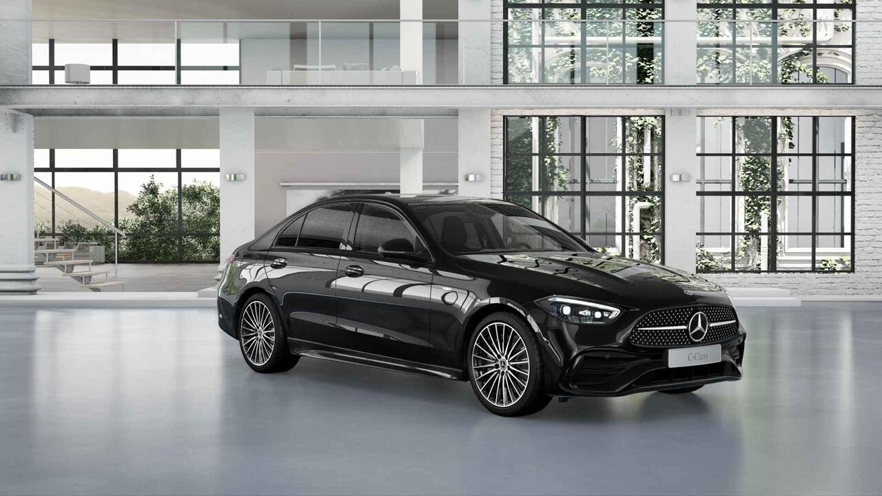 Mercedes-Benz C-KLASSE 300e Business Solution AMG | Panoramaschuifdak | Trekhaak | DIGITAL LIGHT | Nightpakket | dodehoekassistent | 360° camera |