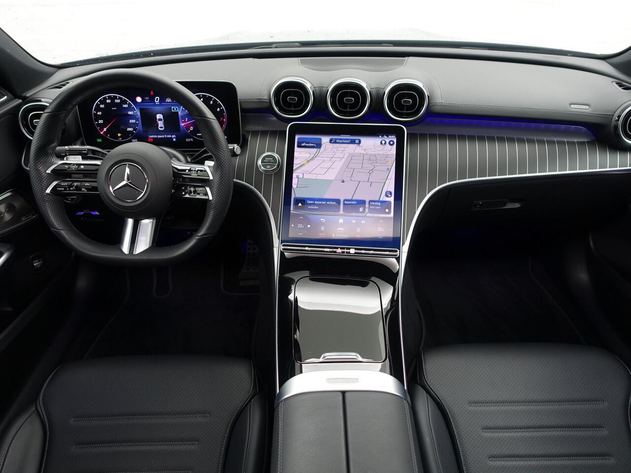 Mercedes-Benz C-KLASSE 200 AMG Night Edition Aut- Panoramadak, Burmester, Sfeerverlichting, Xenon Led, Stuur/Stoelverwarming, Lane Assist