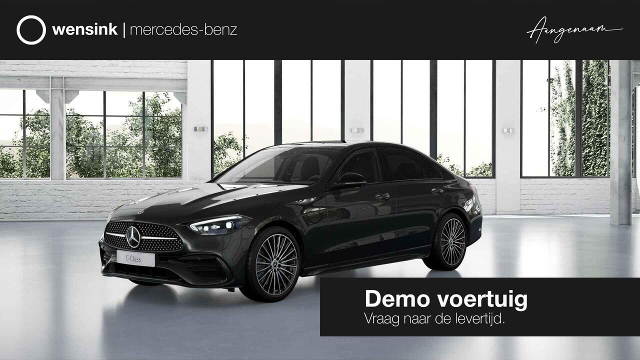 Mercedes-Benz C-KLASSE 300e Business Solution AMG | Digital Light | Nightpakket | Memory | Panoramaschuifdak | Dodehoekassistent |360° camera | Stoelverwarming voor |