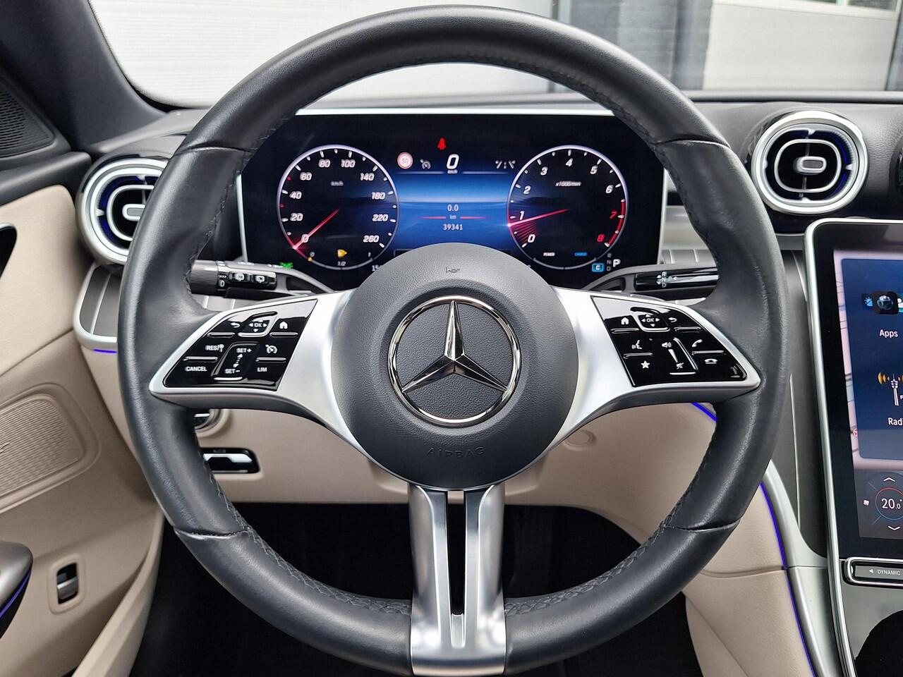 Mercedes-Benz C-KLASSE Estate 200 | Beige leder | Panoramadak | Trekhaak | Memorystoelen Verwarmd | 360° Camera | Sfeerverlichting