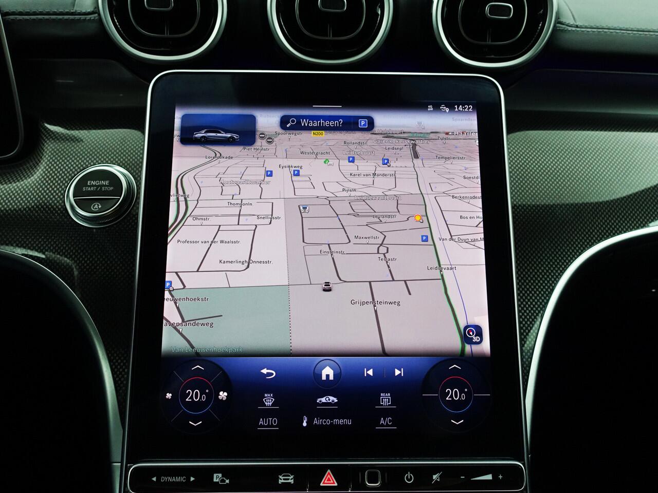 Mercedes-Benz C-KLASSE 180 AMG Performance Aut- Panoramadak, Laser Led, Sfeerverlichting, Concavers, Aero Kit, Spoor Assist