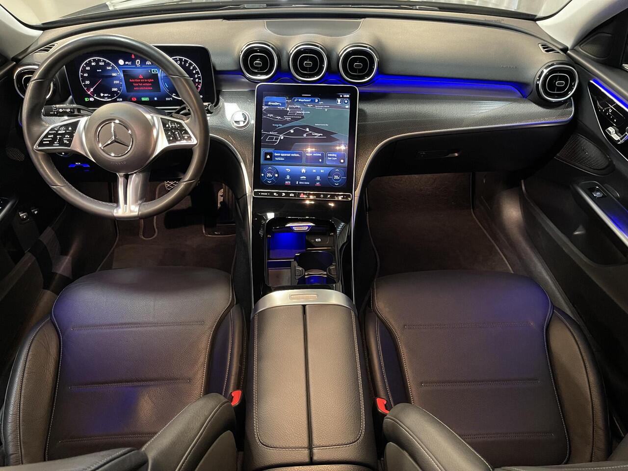 Mercedes-Benz C-KLASSE Estate 300 e Luxury Line Limited 18"/Leder + memory l/r + massage/360 camera/Elektrische klep/Adaptieve cruise/Dodehoek/Sfeerverlichting