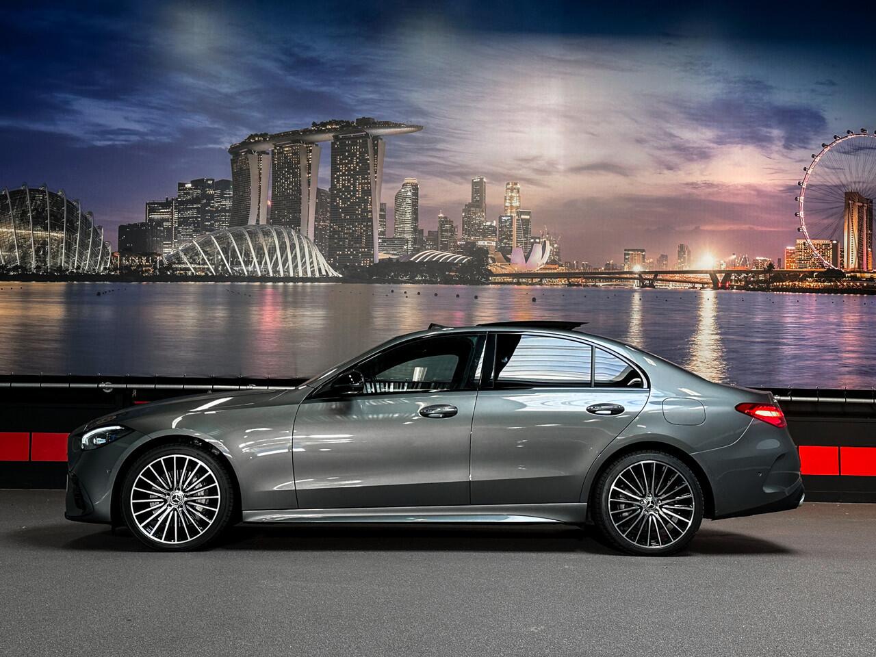 Mercedes-Benz C-KLASSE C300 e AMG Trekhaak|Memory|HeadUp|leder|Sfeer|Pano|360cam