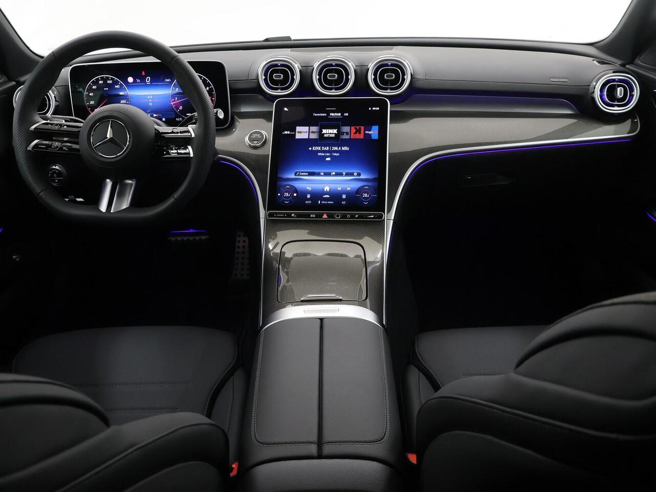 Mercedes-Benz C-KLASSE 180 Star Edition AMG LINE | Night pakket | Panorama schuifdak | 360 camera | Apple carplay | Dode Hoek | Memory stoelen | Digital Light | Antidiefstal pakket