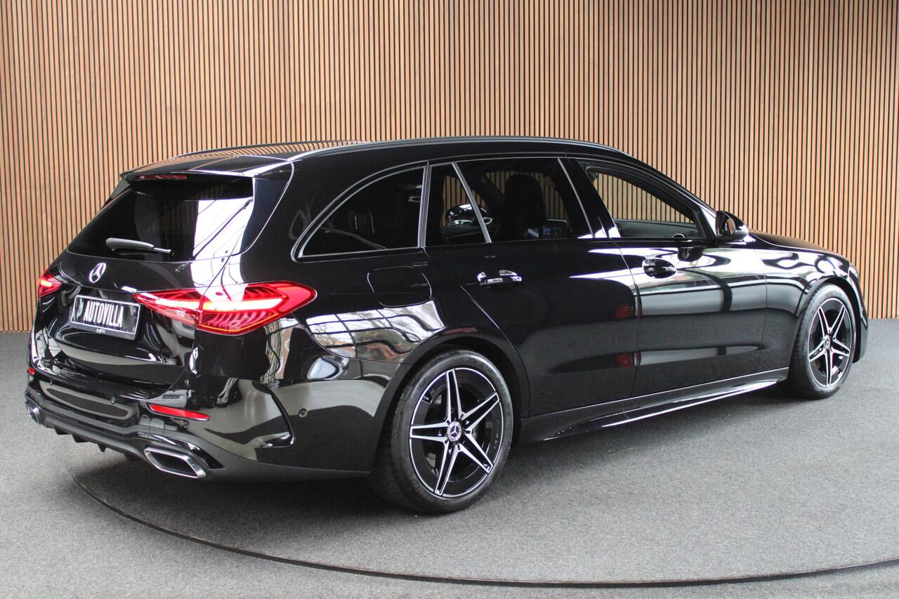 Mercedes-Benz C-KLASSE Estate 180 AMG Line Navi Leer Camera Nightpack PTS Ambient Elekt. achterklep Trekhaak elektr. PTS LM velgen BTW auto!