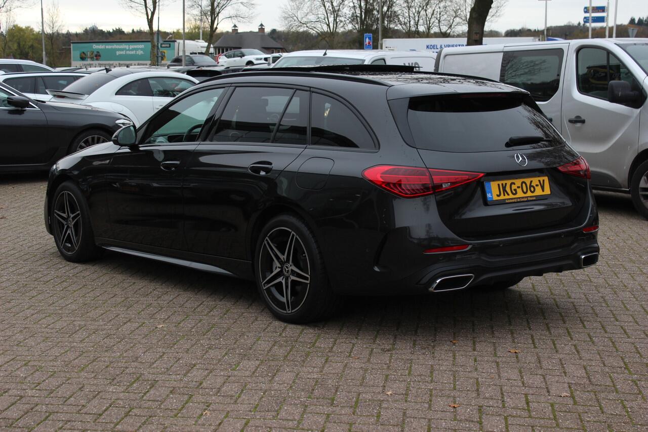 Mercedes-Benz C-KLASSE Estate 300 e 4MATIC AMG Line / Panoramadak / 360Camera / Burmester / Sfeerverlichting / 18'' / CarPlay / Stoelverwarming / DAB / Cruise Control