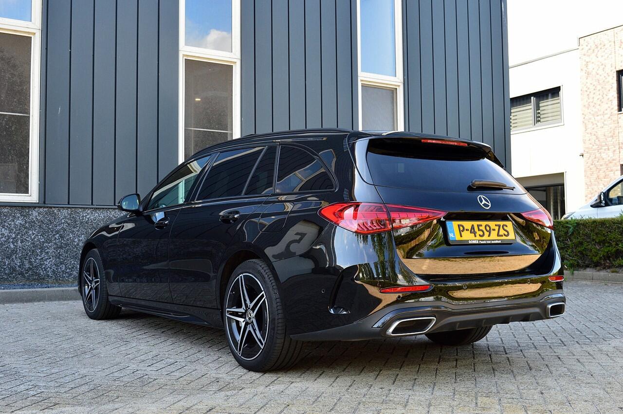 Mercedes-Benz C-KLASSE Estate 300 e AMG Line Rijklaarprijs-Garantie Panorama dak Leder Led Sfeerverlichting Navigatie
