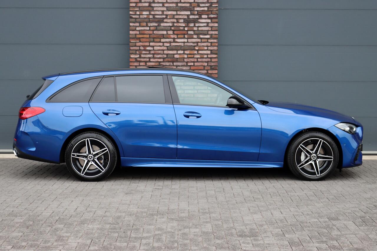 Mercedes-Benz C-KLASSE Estate 300 e AMG Line | Panoramadak | Memory | Distronic | Trekhaak | Night Pakket | Dodehoekassistent | Camera | Sfeerverlichting |