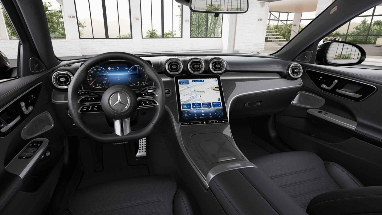Mercedes-Benz C-KLASSE Estate 300e Business Solution AMG | Panoramadak | Elek. Uitklapbare Trekhaak | Burmester | Rijassistentiepakket Plus | Digital Light | Nightpakket | Apple Carplay/Android Auto |