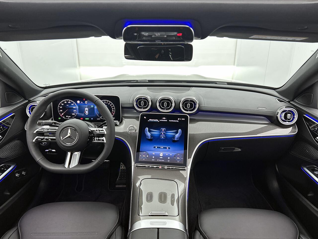 Mercedes-Benz C-KLASSE 300 e Business Solution AMG | Trekhaak | Nightpakket | Winterpakket | Middenconsole metaalstructuur | Comfortpakket Plus | Smartphone-integratie | 360° camera | Memorypakket |