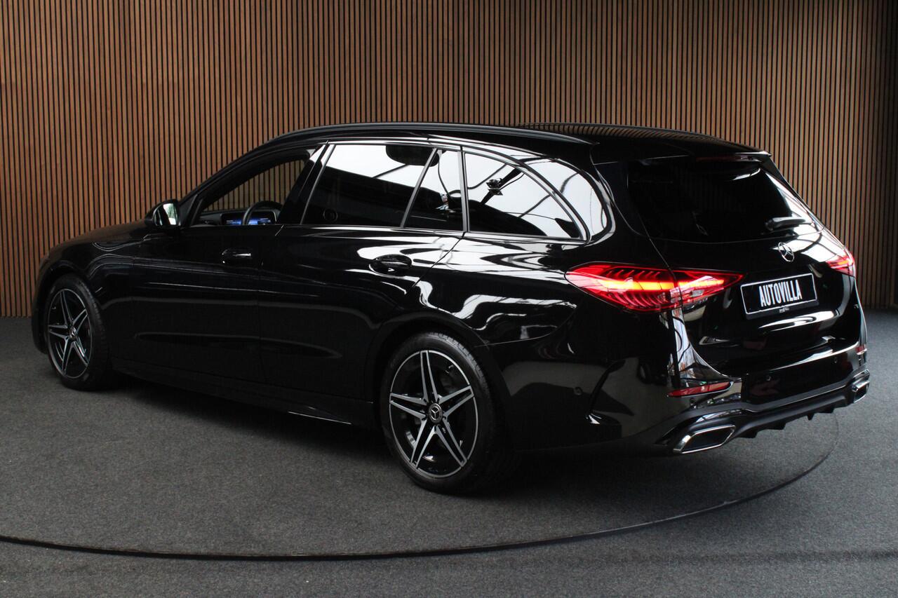 Mercedes-Benz C-KLASSE Estate 180 AMG Line Navi Leer Camera Nightpack PTS Ambient Elekt. achterklep Trekhaak elektr. PTS LM velgen BTW auto!