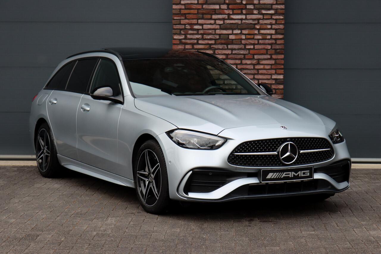 Mercedes-Benz C-KLASSE Estate 300 e AMG Line Aut9 | Panoramadak | Trekhaak | Leder | Camera | Sfeerverlichting | Dodehoekassistent | Stoelverwarming | Advanced Sound System | High Perf. LED |