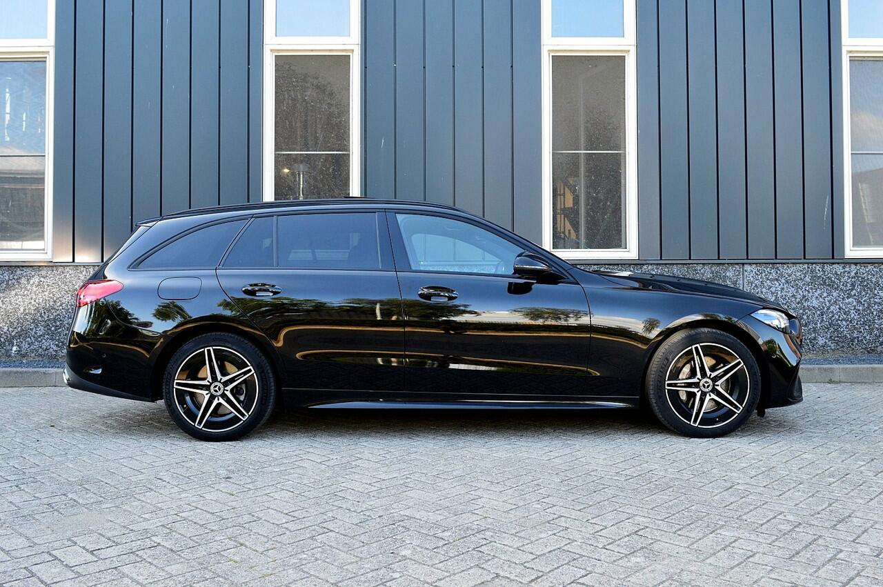 Mercedes-Benz C-KLASSE Estate 300 e AMG Line Rijklaarprijs-Garantie Panorama dak Leder Led Sfeerverlichting Navigatie