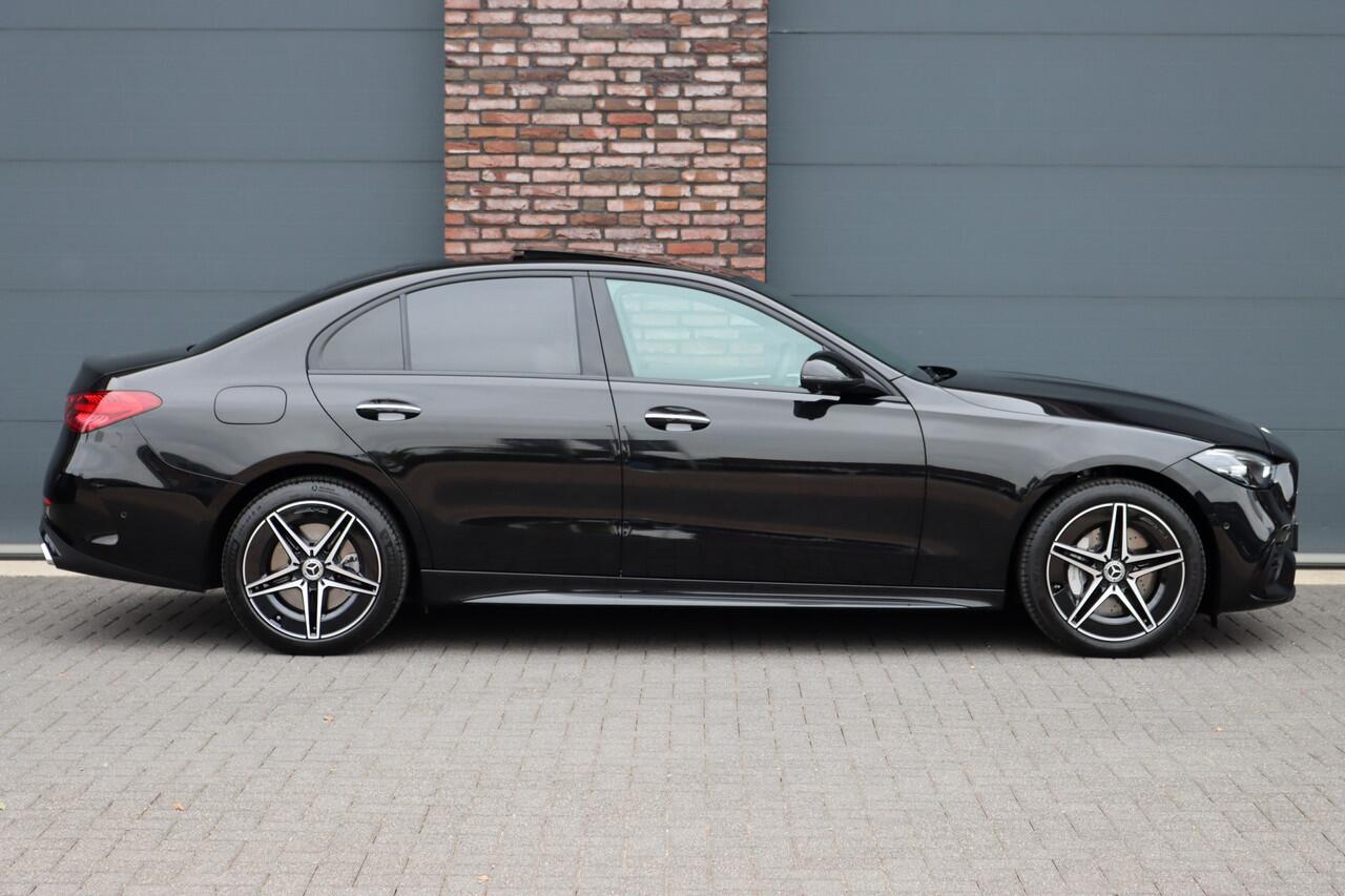 Mercedes-Benz C-KLASSE 300 e AMG Line Aut9 | Panoramadak | Memory | Surround Camera | Leder | Trekhaak | Keyless Go | Nightpakket | High Perf. LED |