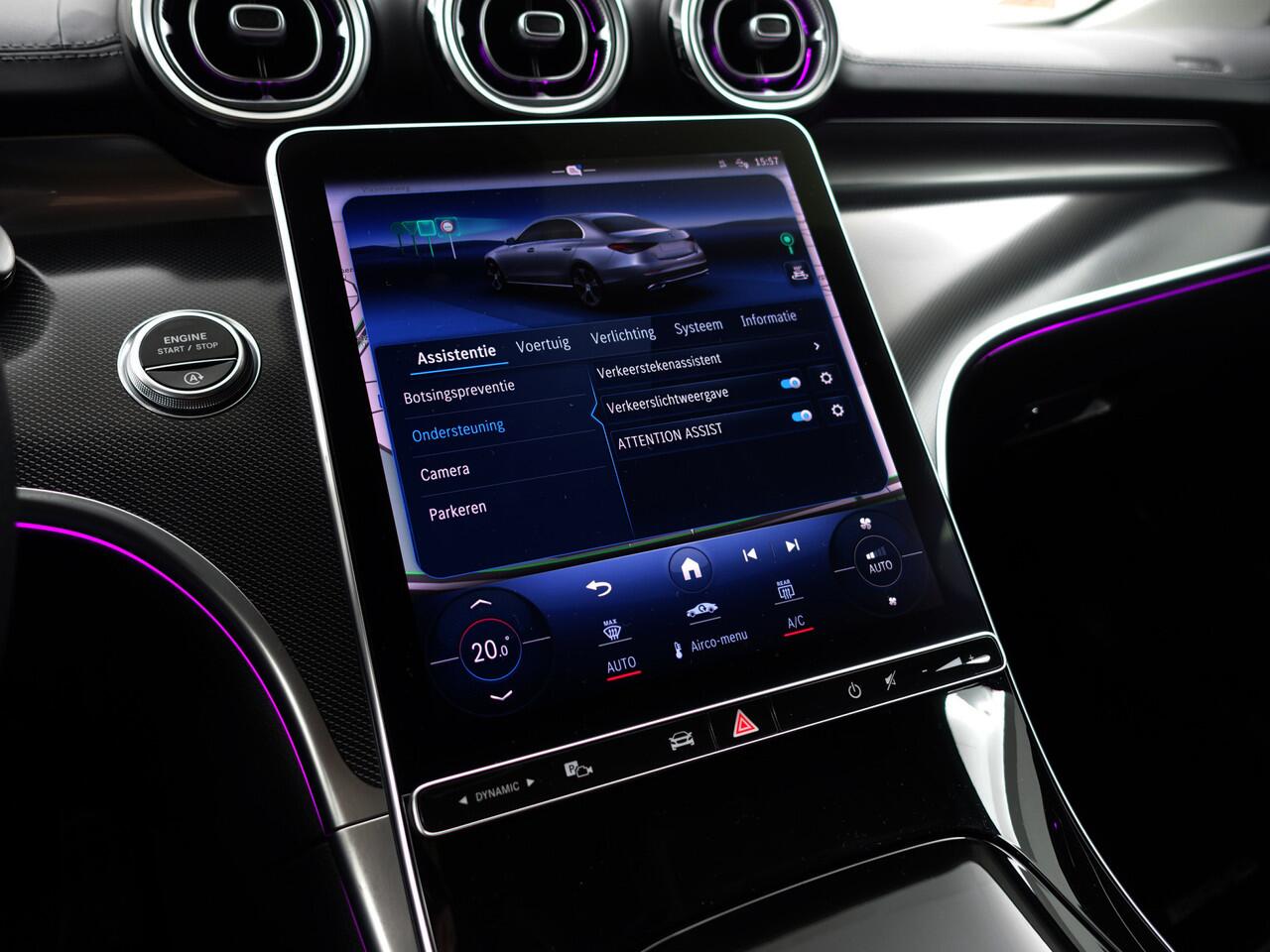 Mercedes-Benz C-KLASSE 180 AMG Edition Aut- Sfeerverlichting, Xenon Led, Camera, Park Assist, Carbon, Keyless,