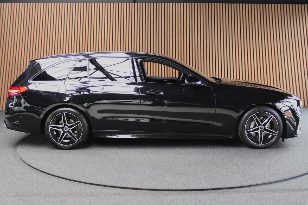 Mercedes-Benz C-KLASSE Estate 180 AMG Line Navi Leer Camera Nightpack PTS Ambient Elekt. achterklep Trekhaak elektr. PTS LM velgen BTW auto!