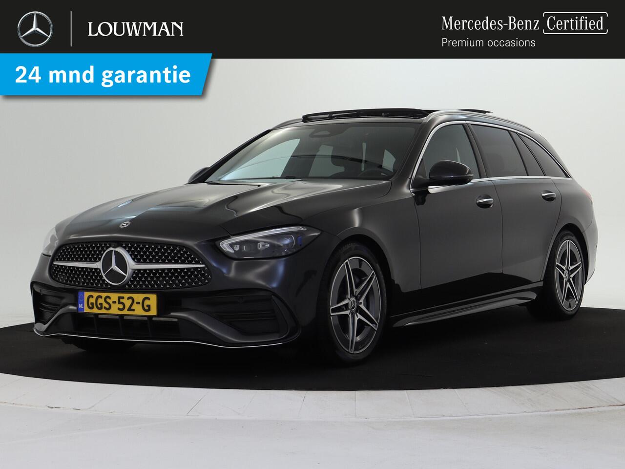 Mercedes-Benz C-KLASSE Estate 180 Star Edition AMG Line | AMG Line | Panoramadak | Trekhaak | Memory voorstoelen | Alarm Klasse 3 | Dodehoek Assist | Easy-Pack Achterklep. Inclusief 24 maanden MB Certified garantie voor Europa.