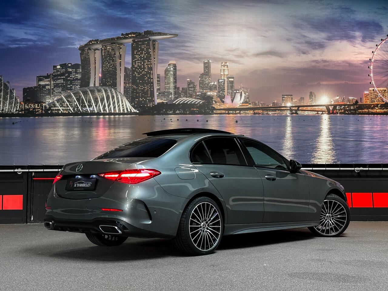 Mercedes-Benz C-KLASSE C300 e AMG Trekhaak|Memory|HeadUp|leder|Sfeer|Pano|360cam