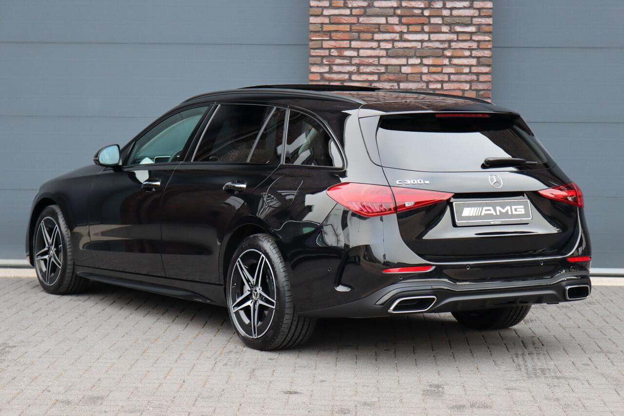 Mercedes-Benz C-KLASSE Estate 300 e AMG Line Aut9 | Panoramadak | Distronic | Trekhaak | Burmester | Memory | Verwarmd Stuurwiel | Digital Light | HUD | Augmented Reality |