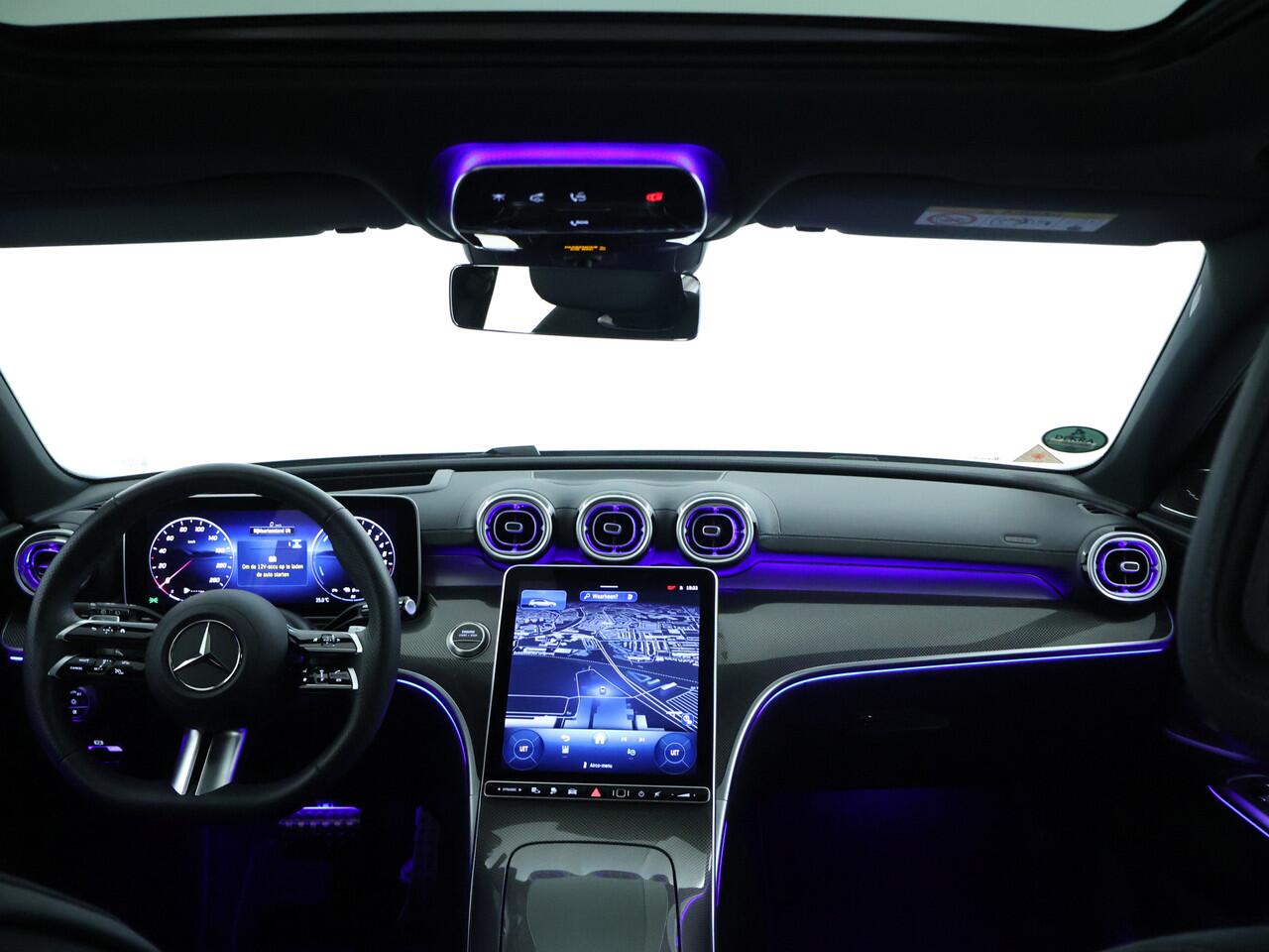 Mercedes-Benz C-KLASSE Estate 300e AMG-line Phev | Panorama Schuif/Kanteldak | Burmester Sound | Night-pakket | Parkeer Pilot 360gr camera | Rij assistentie pakket | Inclusief 24 maanden MB Certified garantie voor Europa.