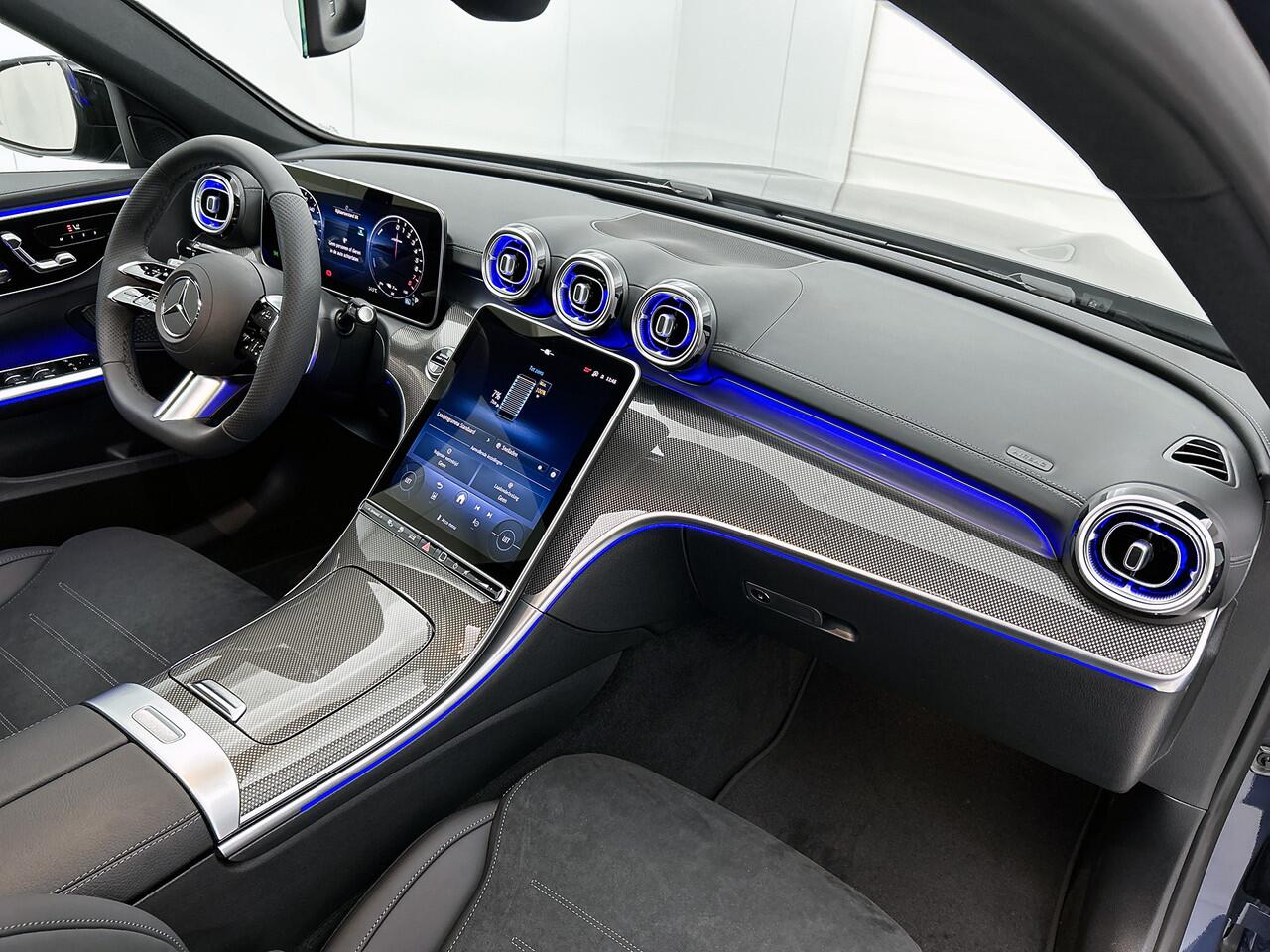 Mercedes-Benz C-KLASSE 300 e Business Solution AMG | Nightpakket | Trekhaak | Antidiefstalpakket GUARD 360° Plus | 360°-camera | Memorypakket | 19 inch AMG velgen | Panoramaschuifdak |