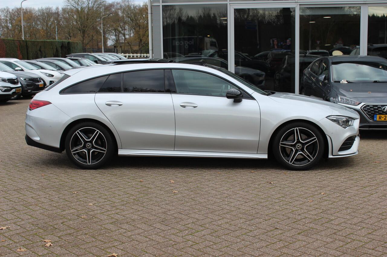 Mercedes-Benz CLA-KLASSE Shooting Brake 200 Business Solution AMG / Trekhaak / Panoramadak / Camera / Memory seats / Keyless / 18'' / Sfeerverlichting / Matrix LED / Navigatie / Stoelverwarming / Cruise Control