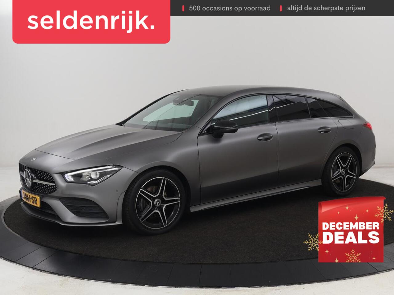 Mercedes-Benz CLA-KLASSE 180d Business Solution AMG | Stoelverwarming | Carplay | Camera | Leder/Alcantara | Navigatie | Widescreen | Sfeerverlichting | Designo Mountaingrijs Magno