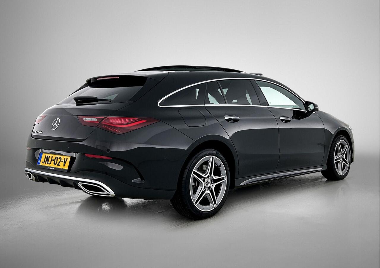 Mercedes-Benz CLA-KLASSE Shooting Brake 250 e Edition AMG Plug-In Hybride | Bahia Bruin interieur | Panoramadak | Burmester® | Memory | 360° Camera | Stoel en Stuurverwarming | Inclusief 24 maanden Mercedes-Benz Certified garantie voor Europa.