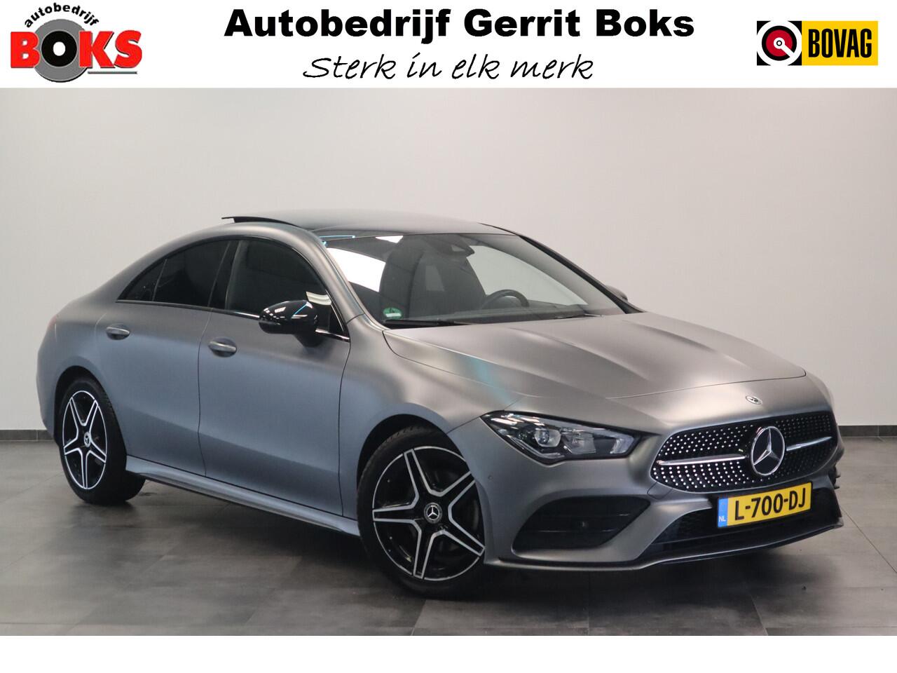 Mercedes-Benz CLA-KLASSE 180 AMG Business Solution Luxury Sfeer verlichting Panoramadak, Ambi light, Navigatie, 18LMV, Matte kleur 24 maanden garantie mogelijk (*vraag naar de voorwaarden)