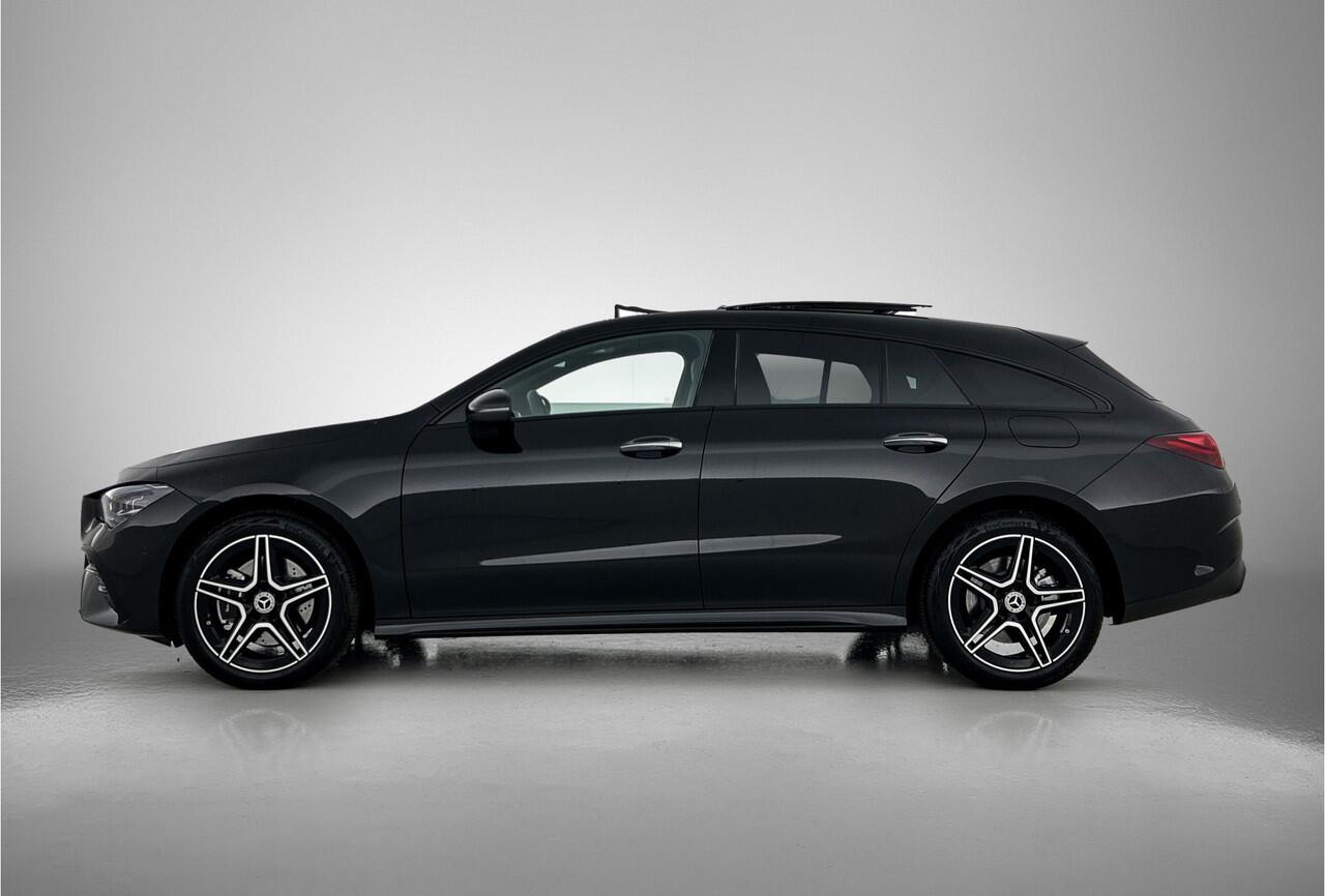 Mercedes-Benz CLA-KLASSE Shooting Brake 250 e Star Edition AMG Line | Nightpakket | KEYLESS-GO | Parkeerpakket met achteruitrijcamera | EASY PACK achterklep | Dodehoekassistent | MULTIBEAM LED | Distronic | Sfeerverlichting | Verwarmde stoelen vooraan |