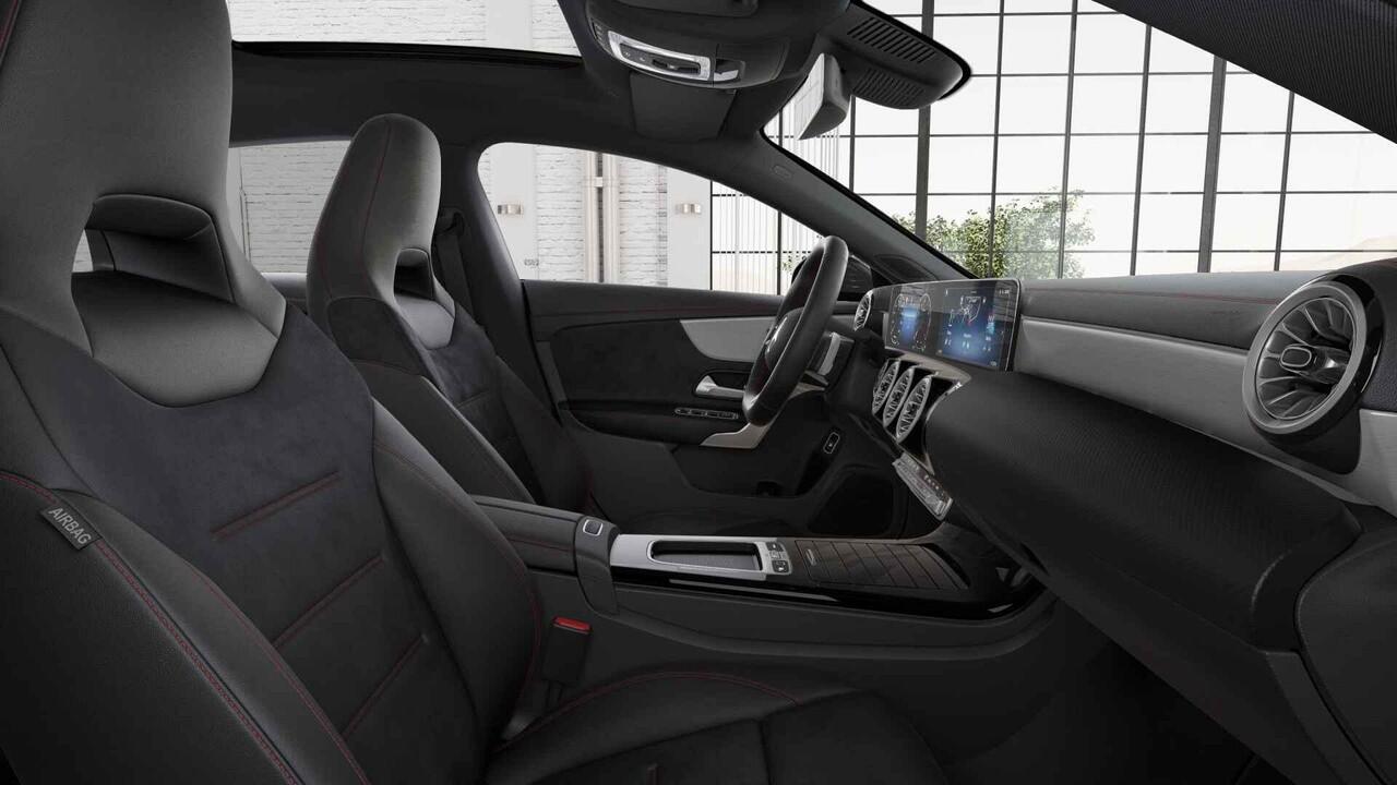 Mercedes-Benz CLA-KLASSE Shooting Brake 180 Business Solution AMG | Panoramaschuifdak | Premium plus | Night pakket | Multispaaks velgen | Head-up display | Dodehoekassistent | 360° camera | Stoelverwarming |