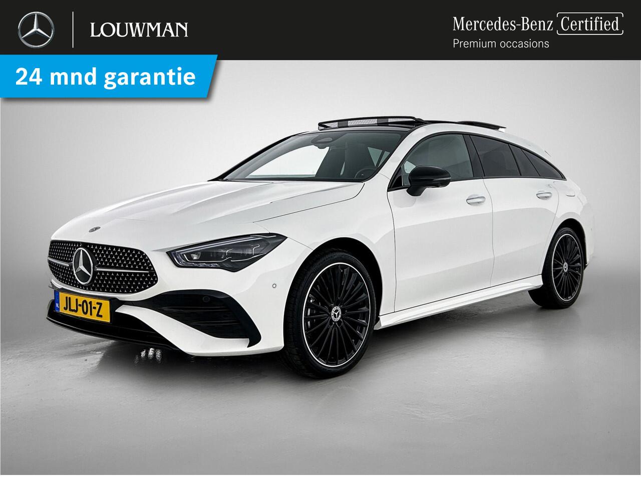 Mercedes-Benz CLA-KLASSE Shooting Brake 250 e AMG Plug-In Hybride Trekhaak | AMG Line | Panoramadak | Night Pakket | 19 Inch AMG Velgen | Stuur en Stoelverwarming. Inclusief 48 maanden MB Certified garantie voor Europa.